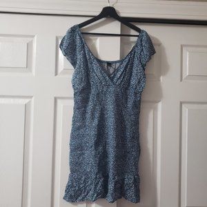 Wild Fable Women's Floral Print Short Sleeve Smocked Dress